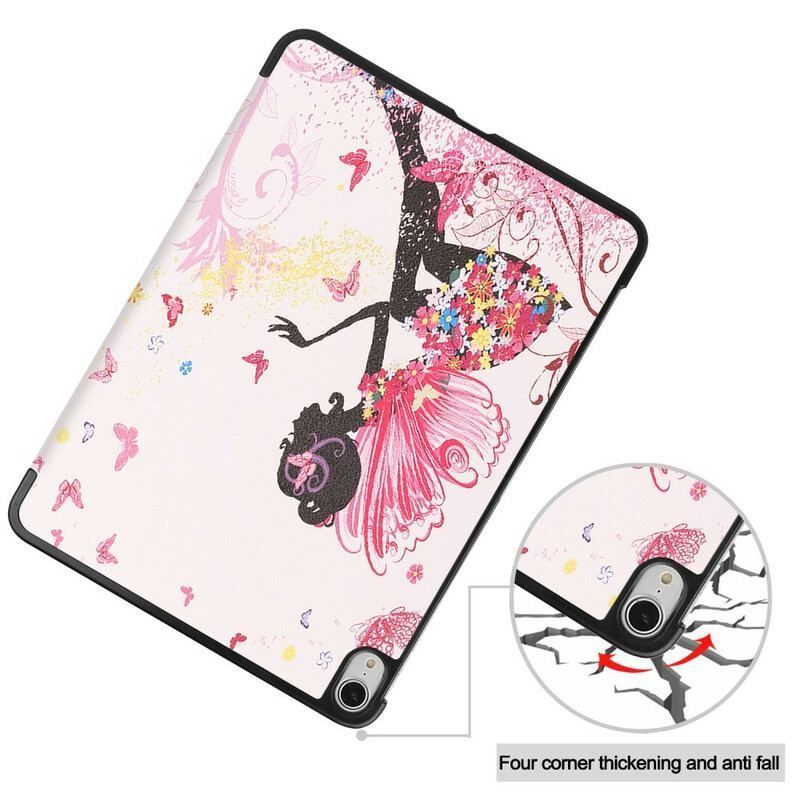 Smart Case iPad Air (2022) (2020) Simili Cuir Fée Florale