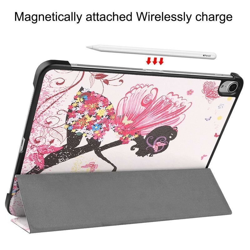 Smart Case iPad Air (2022) (2020) Simili Cuir Fée Florale