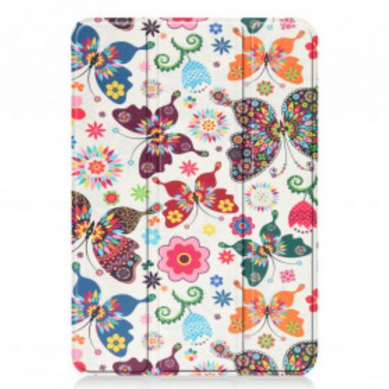 Smart Case iPad Mini 6 (2021) Renforcée Papillons et Fleurs