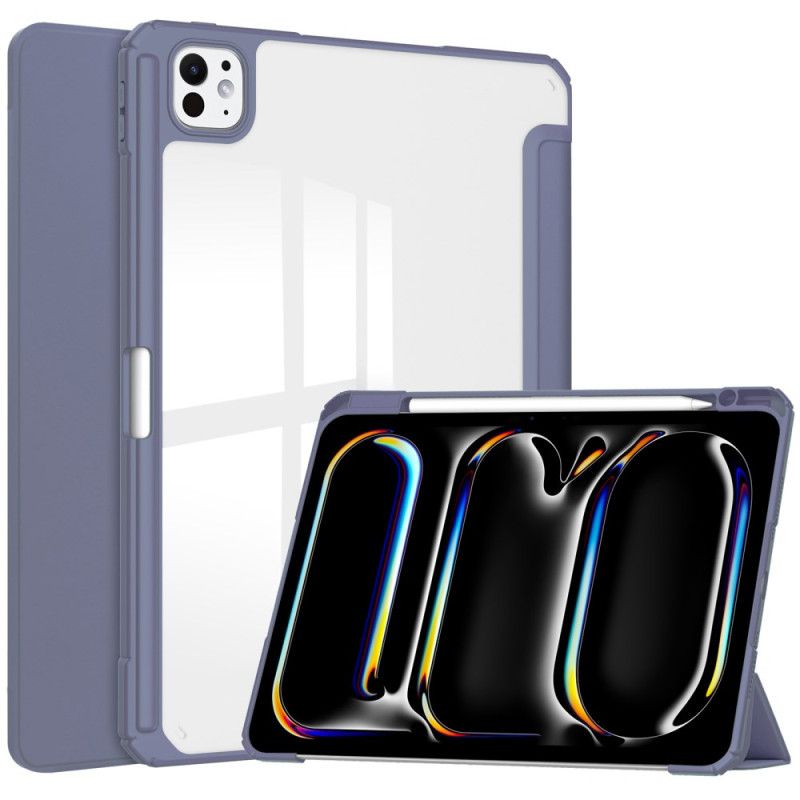 Smart Case iPad Pro 13 (2025) / 13 (2024) Simili Cuir Coque Transparente