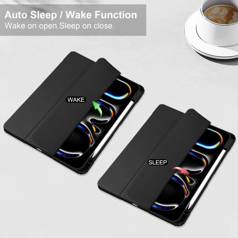 Smart Case iPad Pro 13 (2025) / 13 (2024) Simili Cuir Coque Transparente