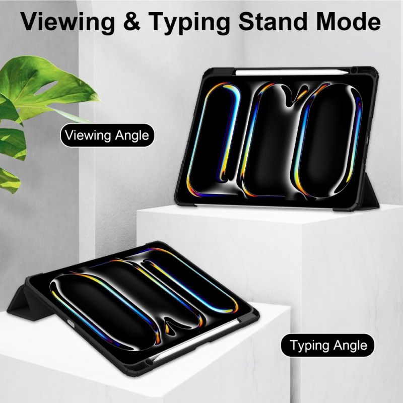 Smart Case iPad Pro 13 (2025) / 13 (2024) Simili Cuir Coque Transparente