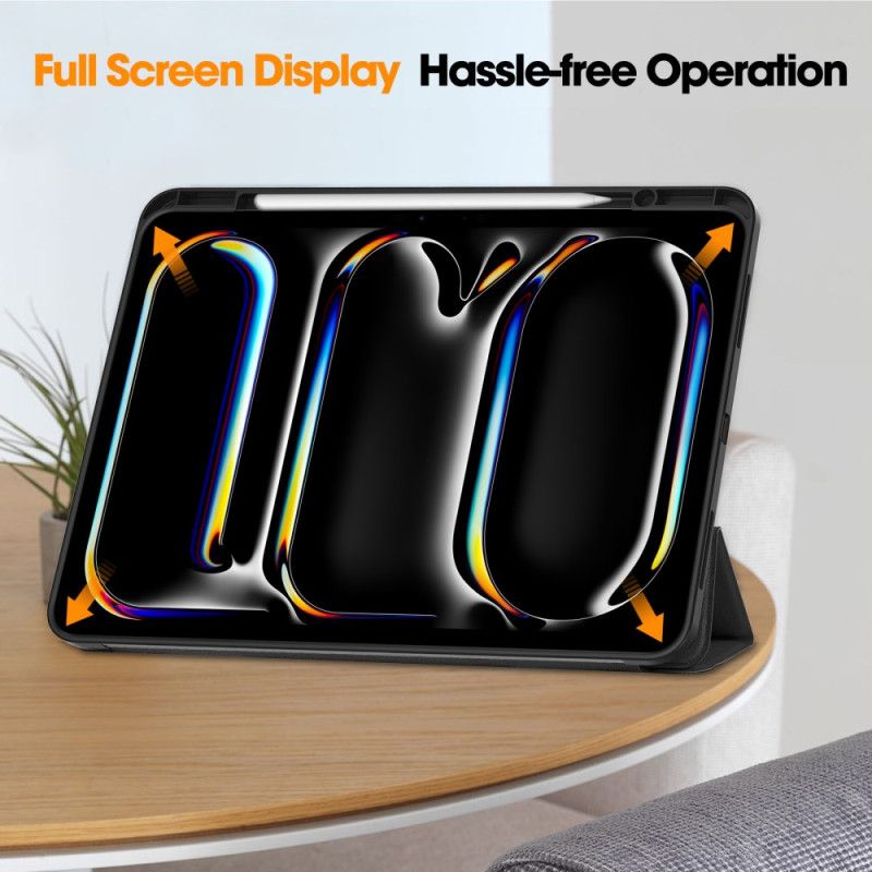 Smart Case iPad Pro 13 (2025) / 13 (2024) Simili Cuir Porte-Stylet