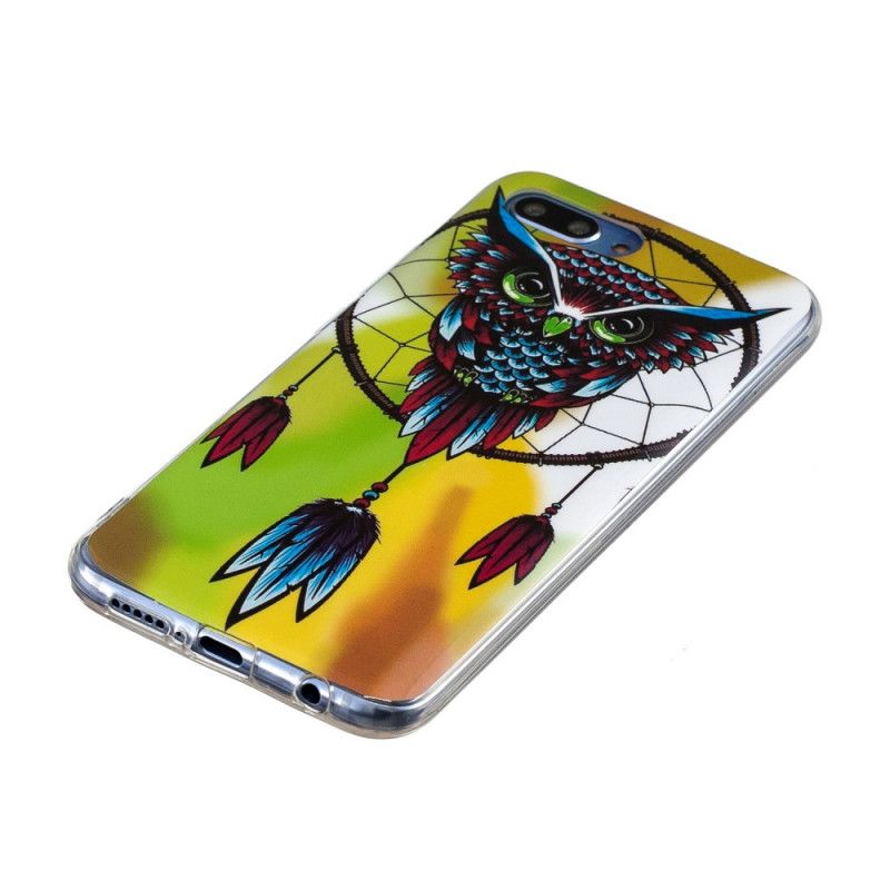 Coque Honor 10 Attrape Rêves Hibou Fluorescente