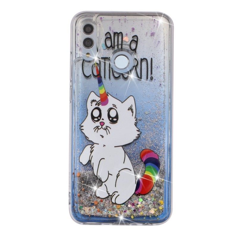 Coque Honor 10 Lite / Huawei P Smart 2019 Caticorn Paillettes