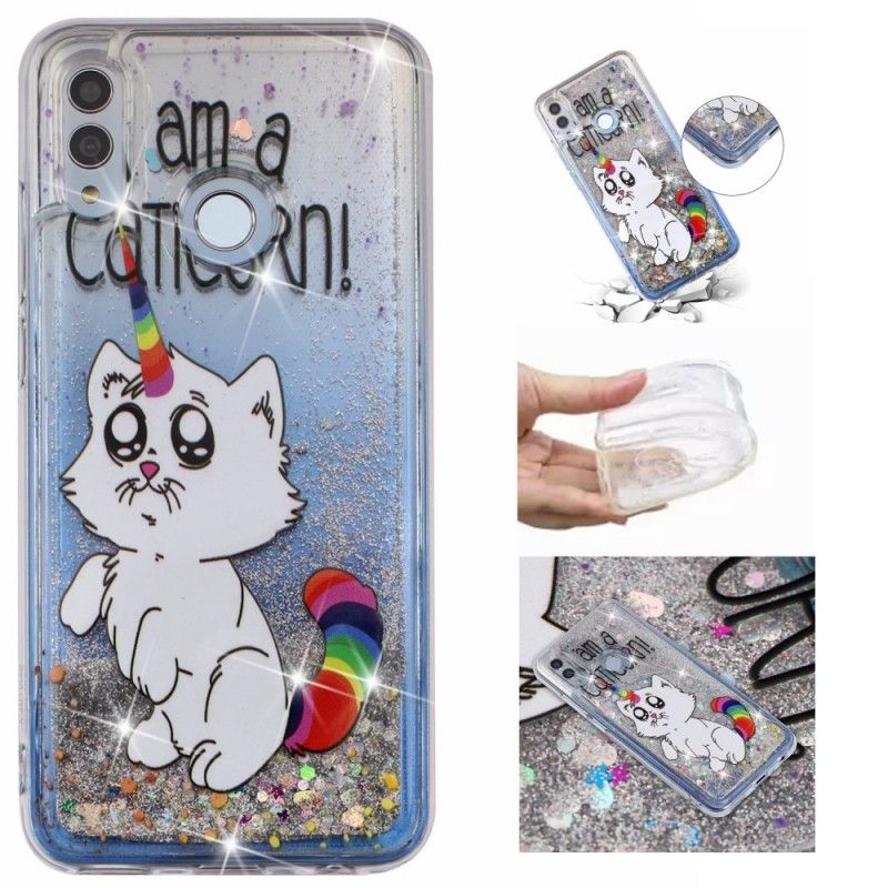 Coque Honor 10 Lite / Huawei P Smart 2019 Caticorn Paillettes