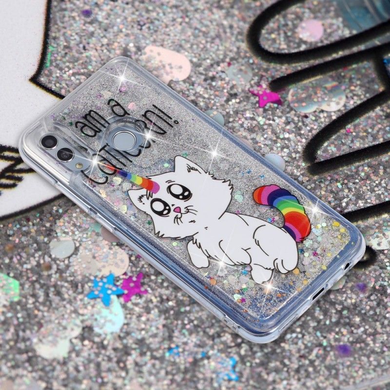 Coque Honor 10 Lite / Huawei P Smart 2019 Caticorn Paillettes