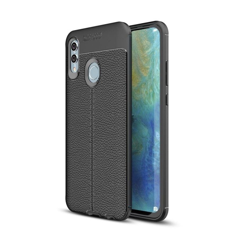 Coque Honor 10 Lite / Huawei P Smart 2019 Effet Cuir Litchi Double Line