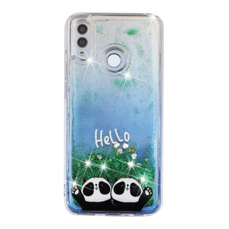 Coque Honor 10 Lite / Huawei P Smart 2019 Hello Pandas Paillettes