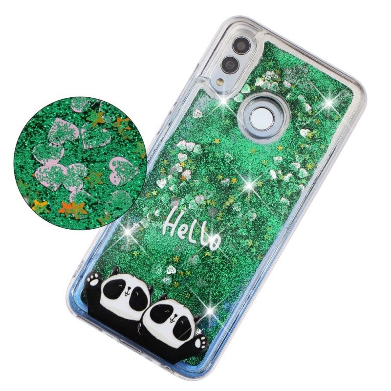 Coque Honor 10 Lite / Huawei P Smart 2019 Hello Pandas Paillettes