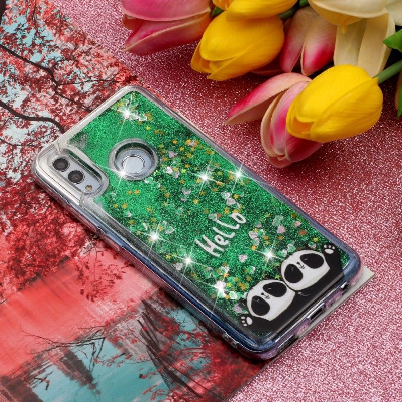 Coque Honor 10 Lite / Huawei P Smart 2019 Hello Pandas Paillettes