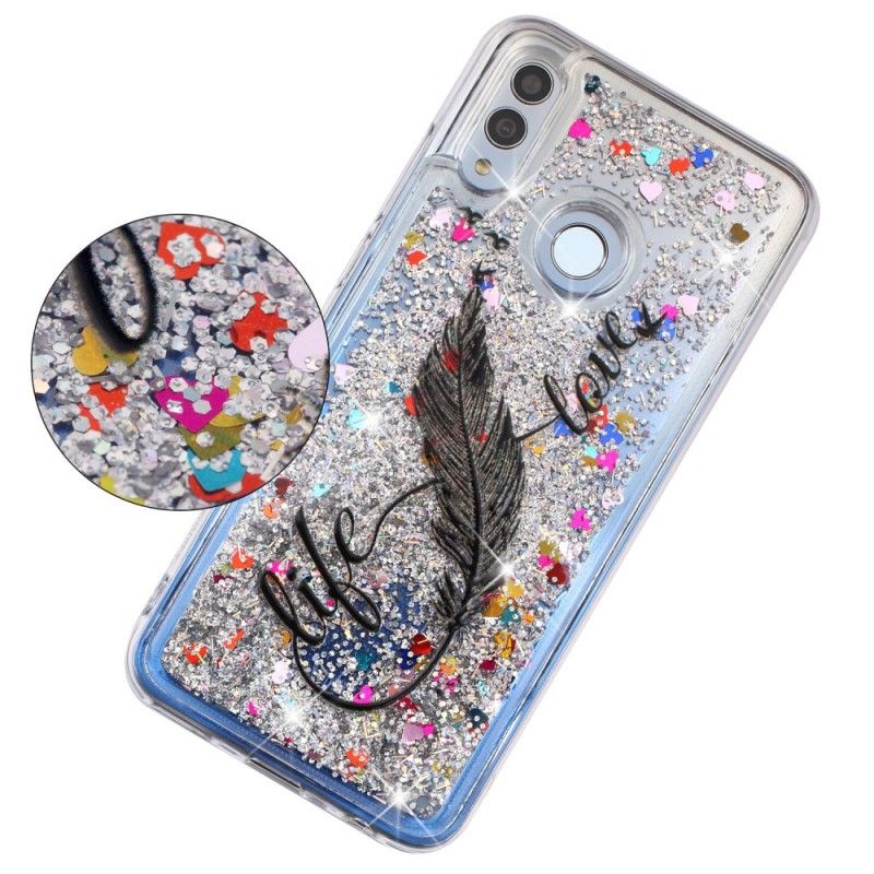 Coque Honor 10 Lite / Huawei P Smart 2019 Life & Love Paillettes