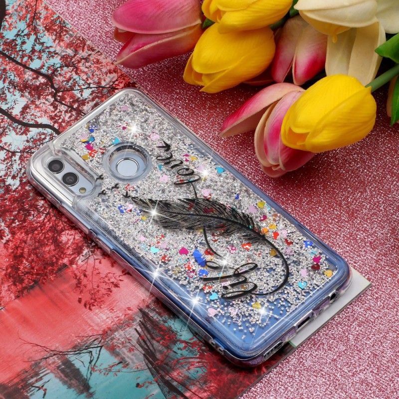 Coque Honor 10 Lite / Huawei P Smart 2019 Life & Love Paillettes