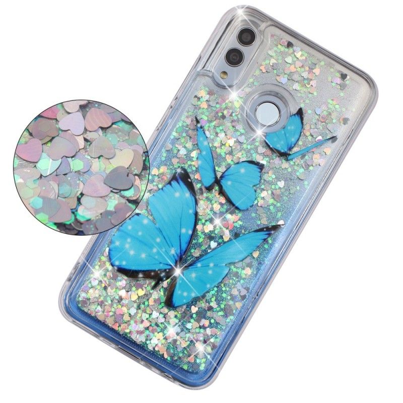 Coque Honor 10 Lite / Huawei P Smart 2019 Papillons Volants Paillettes