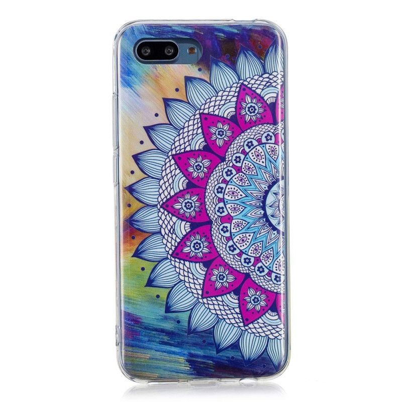 Coque Honor 10 Mandala Coloré Fluorescente