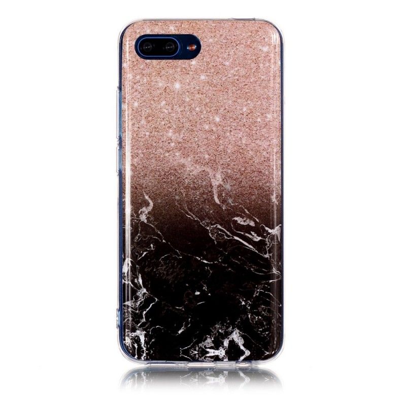 Coque Honor 10 Marbre Paillettes