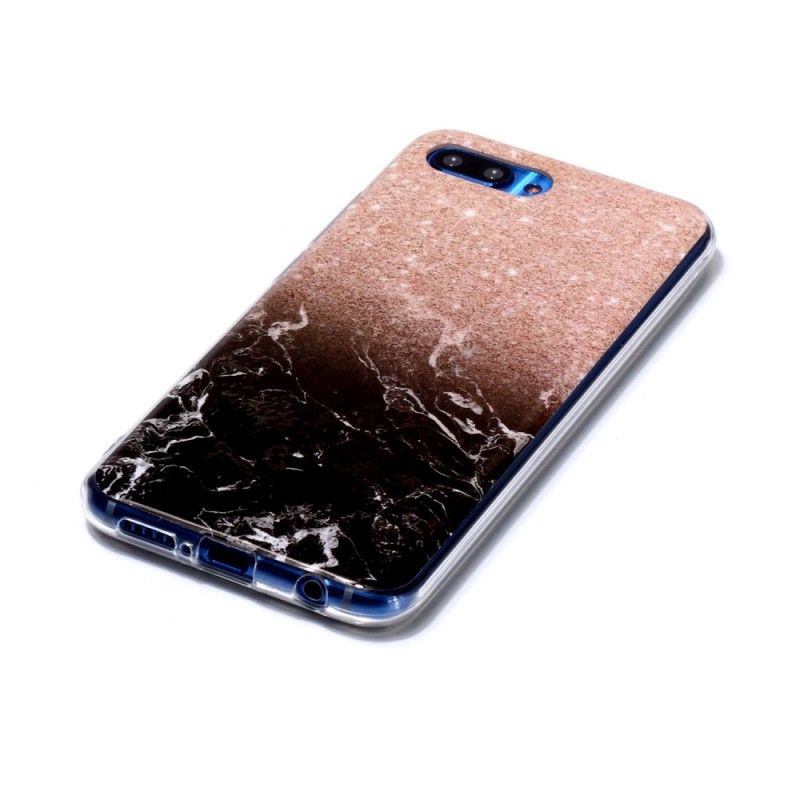 Coque Honor 10 Marbre Paillettes