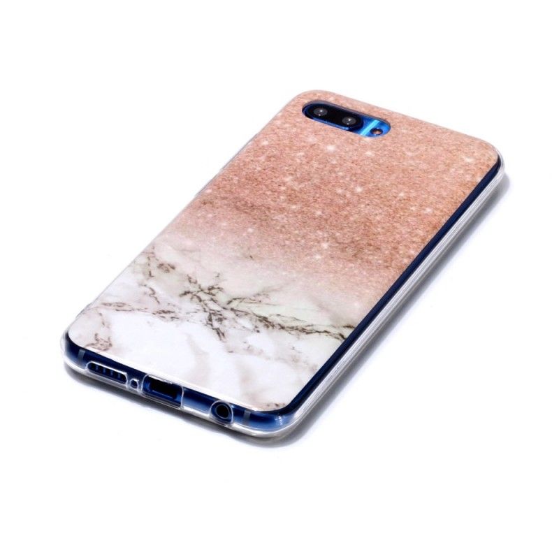 Coque Honor 10 Marbre Paillettes