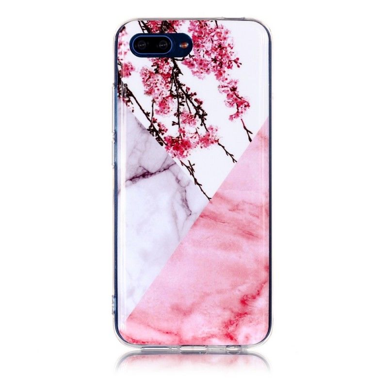 Coque Honor 10 Marbrée Fleurs De Prunier