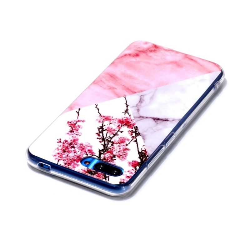 Coque Honor 10 Marbrée Fleurs De Prunier