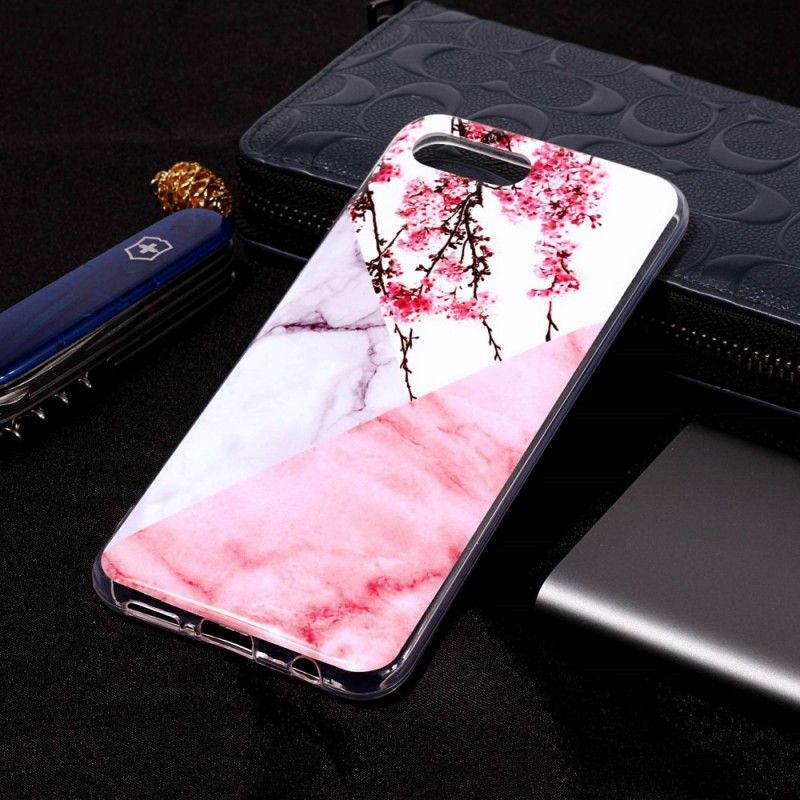 Coque Honor 10 Marbrée Fleurs De Prunier