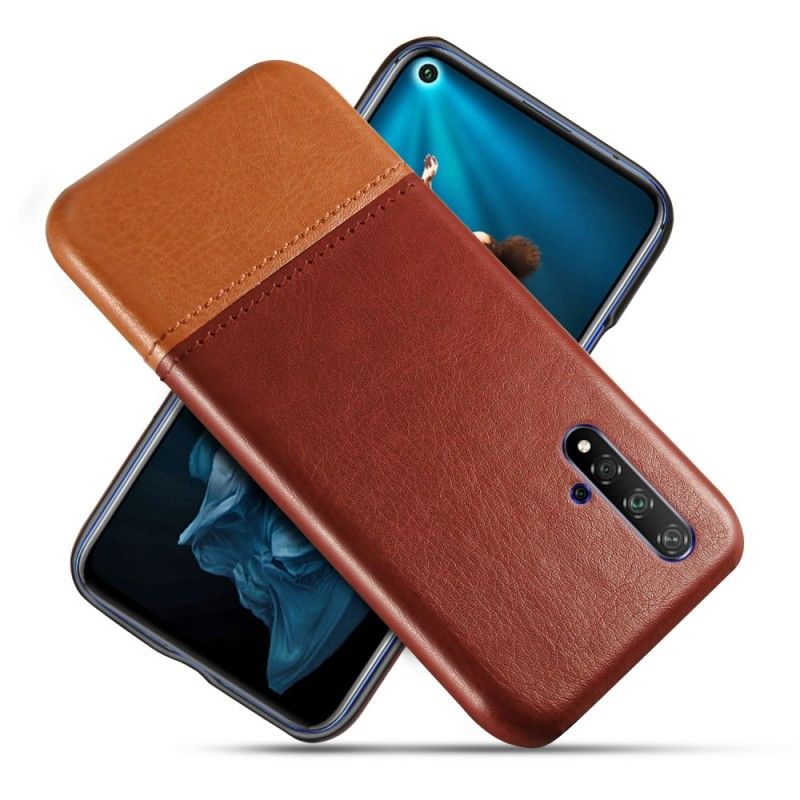 Coque Honor 20 Effet Cuir Bicolore