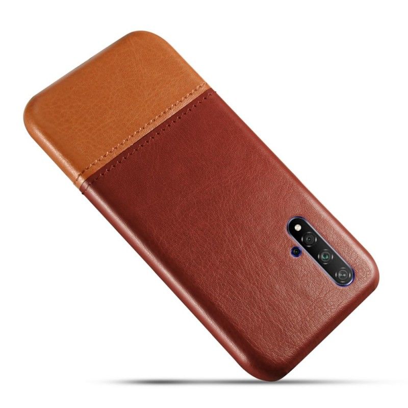 Coque Honor 20 Effet Cuir Bicolore