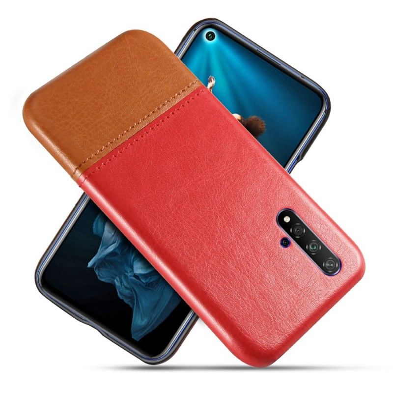 Coque Honor 20 Effet Cuir Bicolore