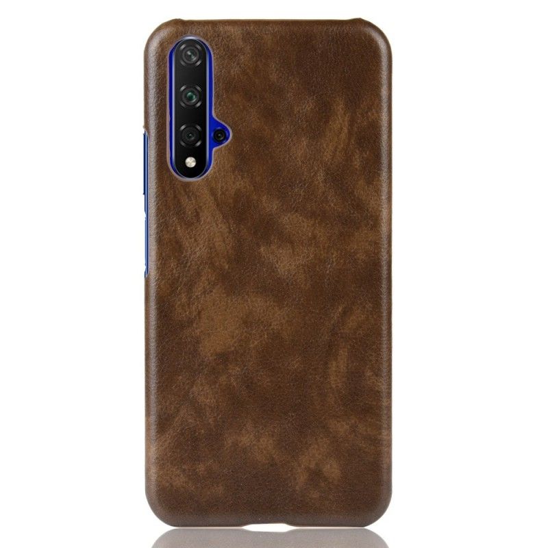 Coque Honor 20 Effet Cuir Litchi