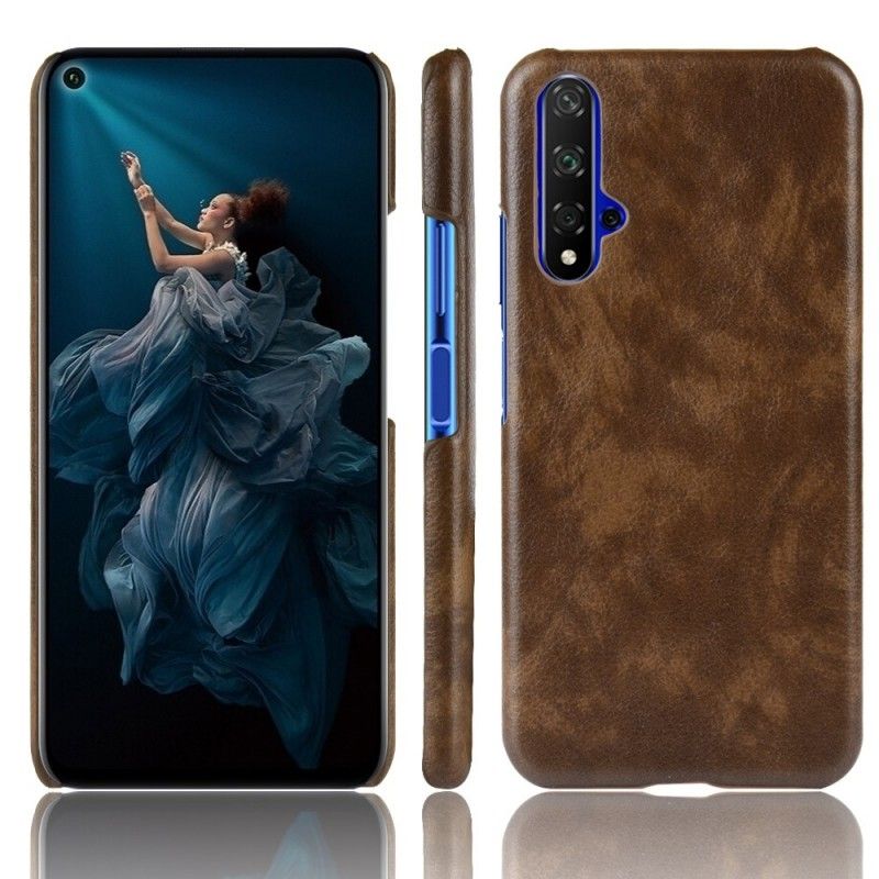 Coque Honor 20 Effet Cuir Litchi