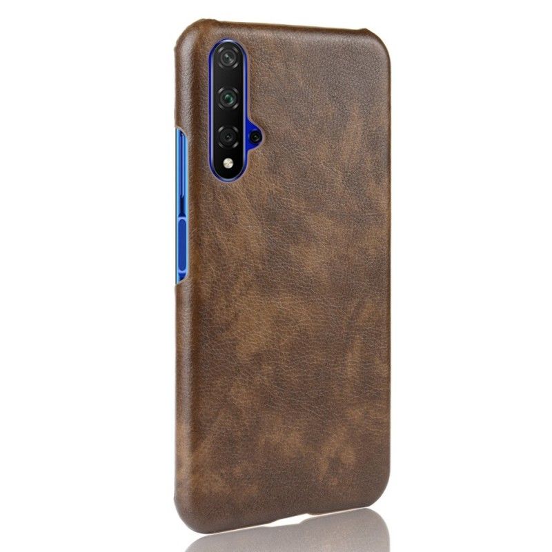 Coque Honor 20 Effet Cuir Litchi