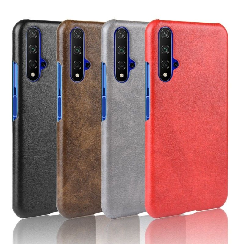 Coque Honor 20 Effet Cuir Litchi