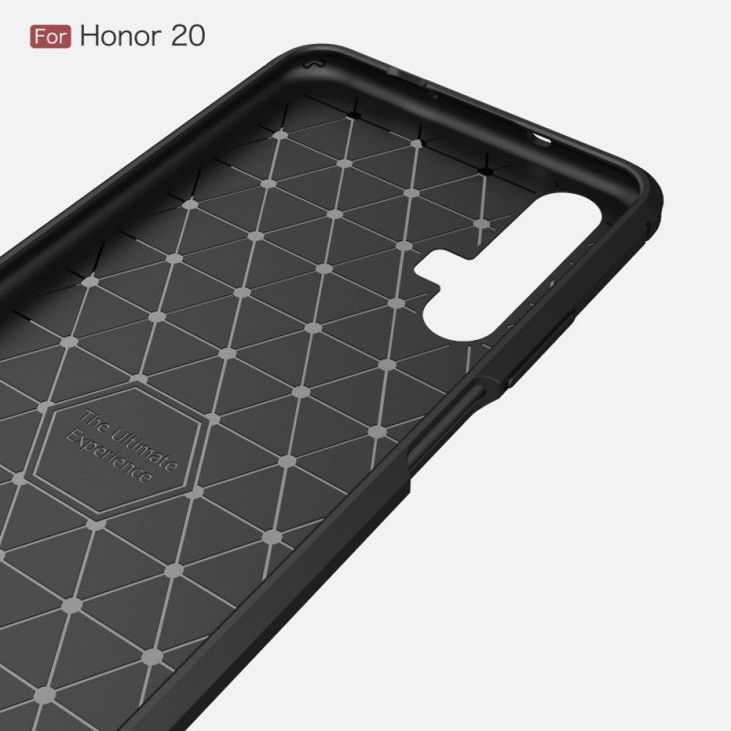 Coque Honor 20 Fibre Carbone Brossée