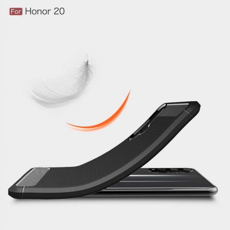 Coque Honor 20 Fibre Carbone Brossée