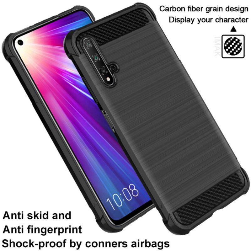 Coque Honor 20 Fibre Carbone Brossée Imak