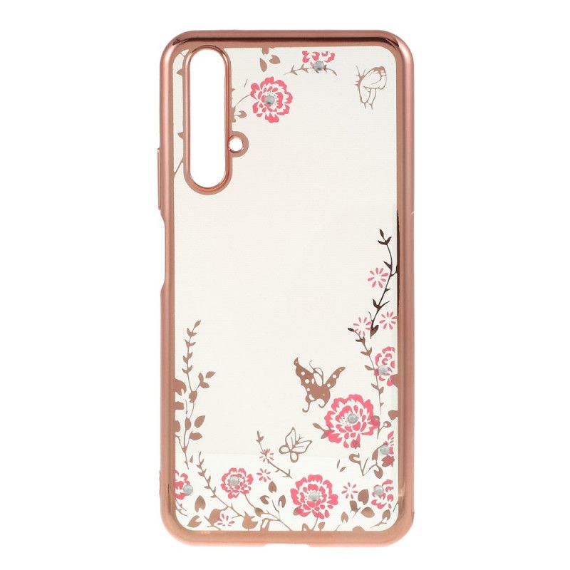 Coque Honor 20 / Huawei Nova 5t Rebord Effet Métal Papillons