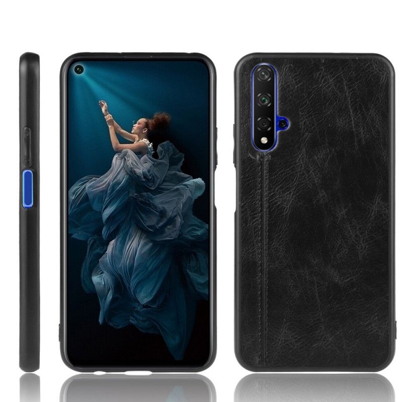 Coque Honor 20 / Huawei Nova 5t Style Cuir Coutures