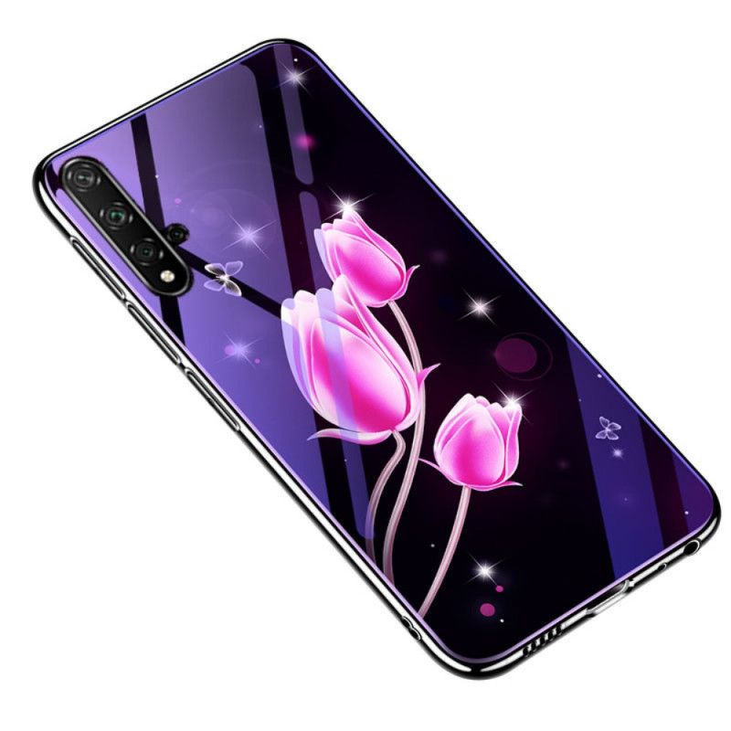 Coque Honor 20 / Huawei Nova 5t Verre Trempé Et Silicone Florale