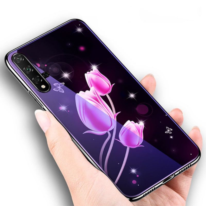 Coque Honor 20 / Huawei Nova 5t Verre Trempé Et Silicone Florale