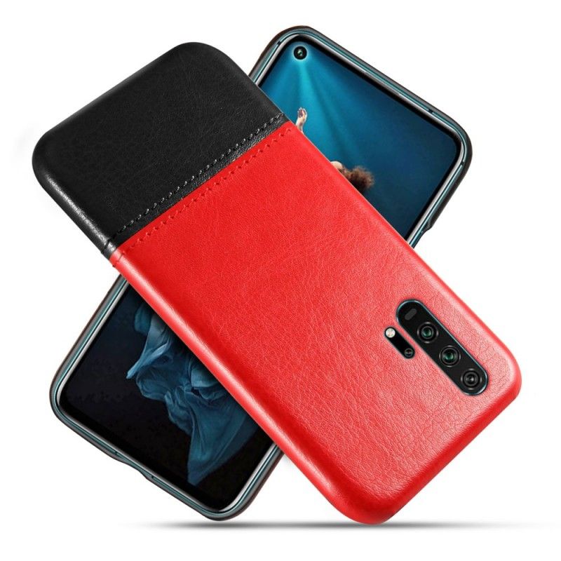 Coque Honor 20 Pro Effet Cuir Bicolore