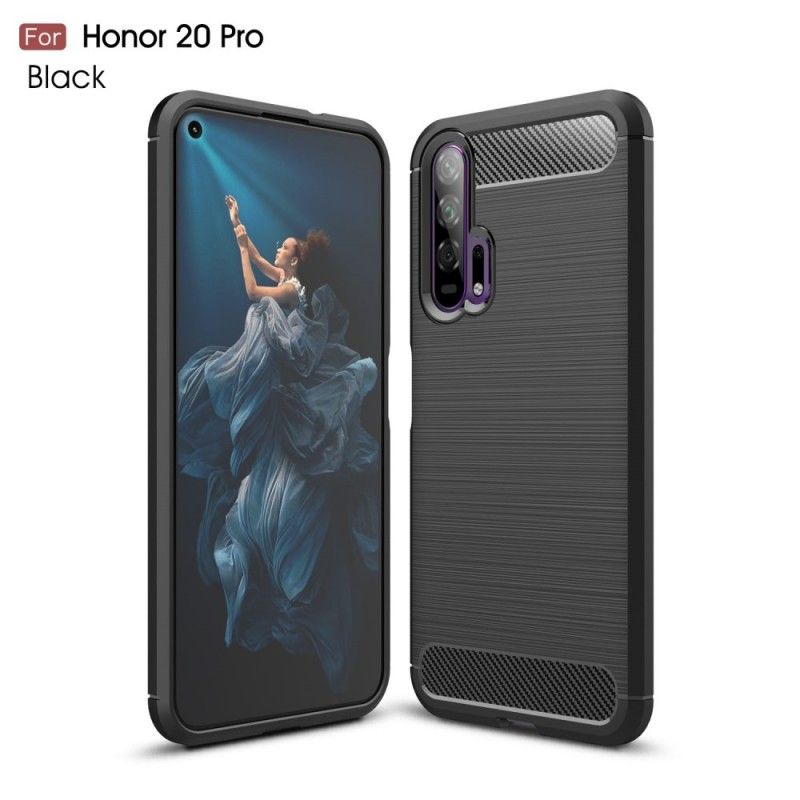 Coque Honor 20 Pro Fibre Carbone Brossée