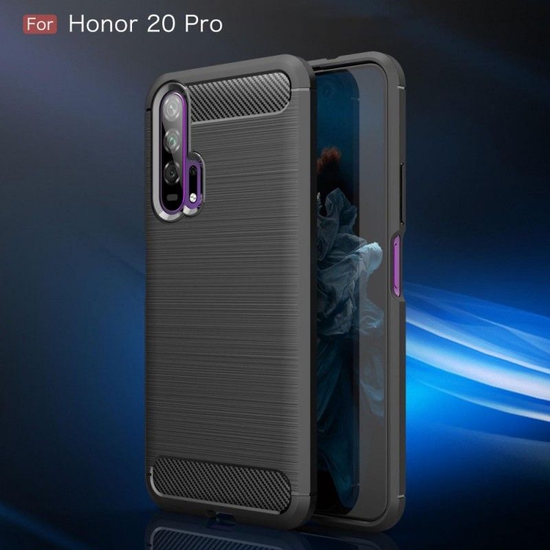 Coque Honor 20 Pro Fibre Carbone Brossée