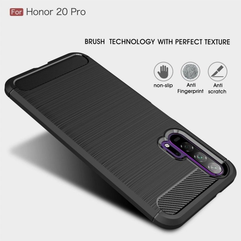 Coque Honor 20 Pro Fibre Carbone Brossée