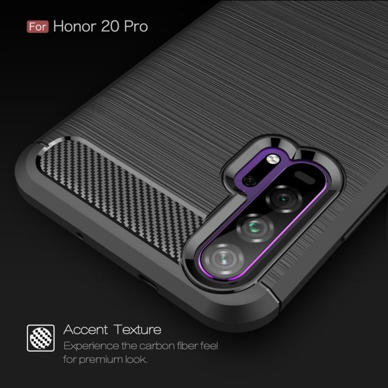 Coque Honor 20 Pro Fibre Carbone Brossée