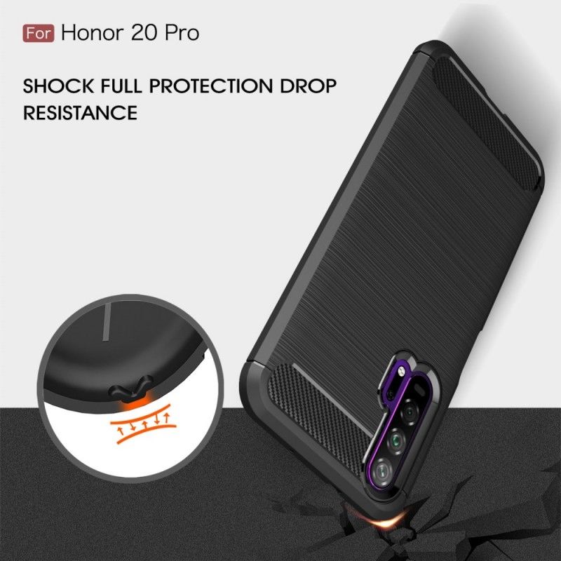 Coque Honor 20 Pro Fibre Carbone Brossée