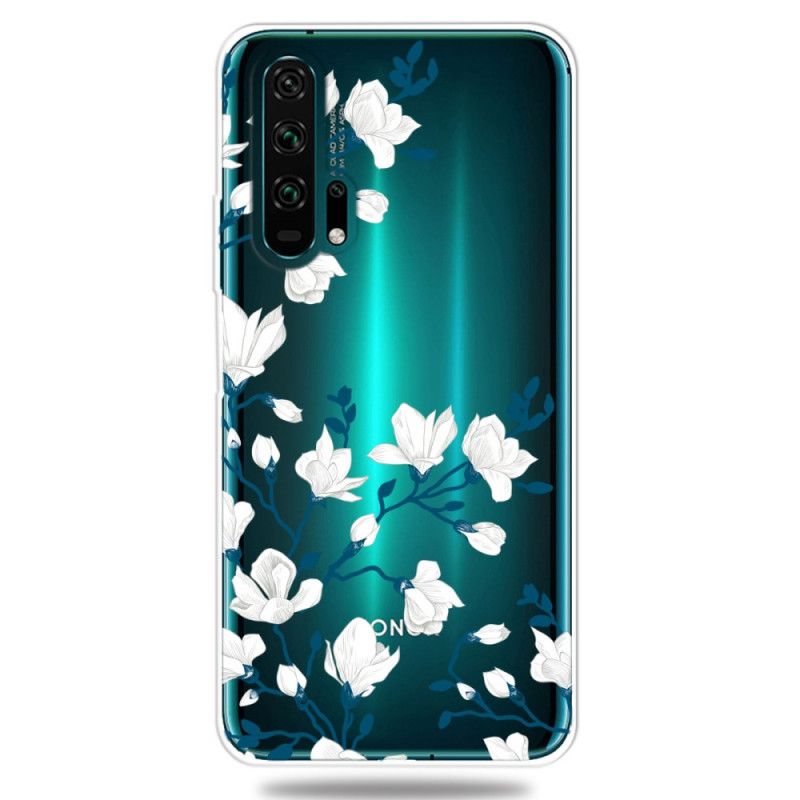 Coque Honor 20 Pro Fleurs Blanches