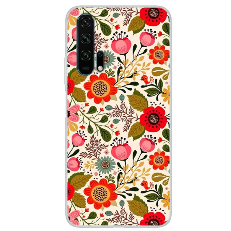 Coque Honor 20 Pro Tapisserie Fleurie