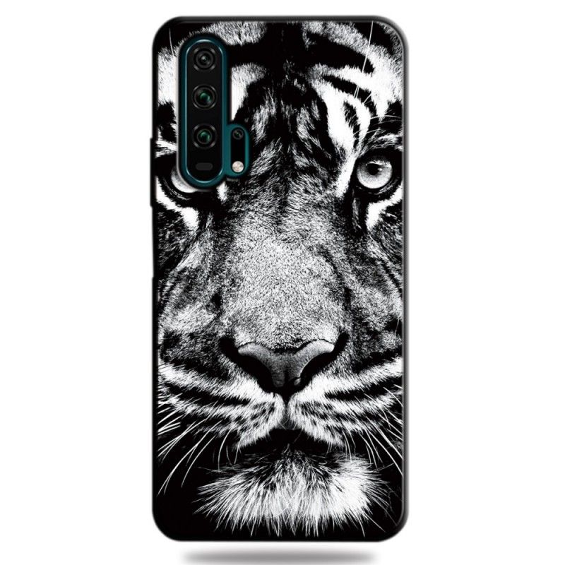 Coque Honor 20 Pro Tigre Noir Et Blanc