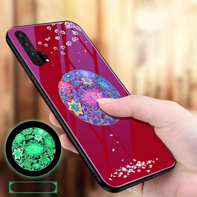 Coque Honor 20 Pro Verre Trempé Avec Motif Fluorescent