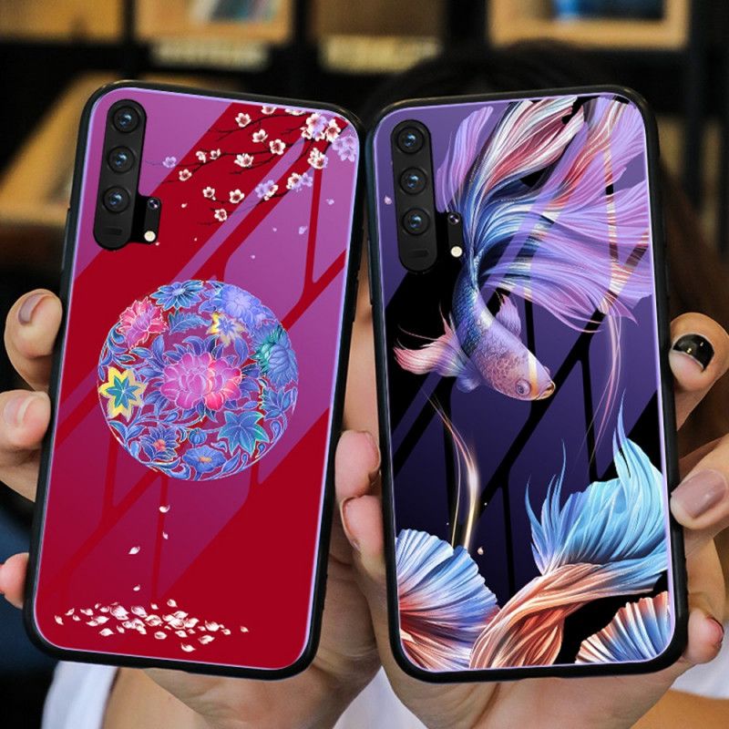 Coque Honor 20 Pro Verre Trempé Avec Motif Fluorescent